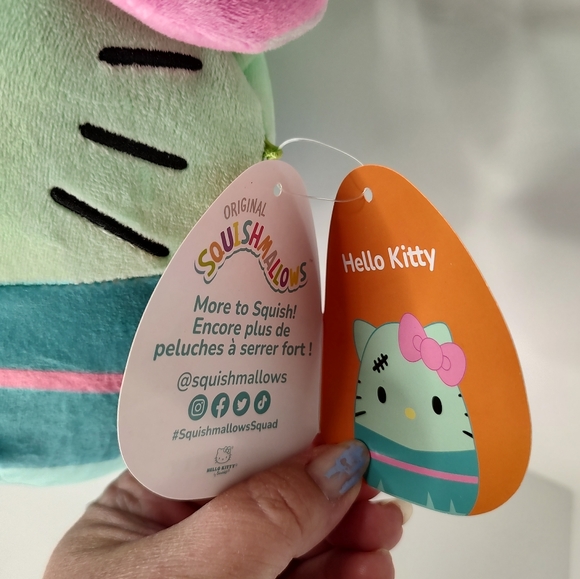 Squishmallows Sanrio 2022 Halloween 8" Hello Kitty Frankenstein Plush Doll - Picture 6 of 9